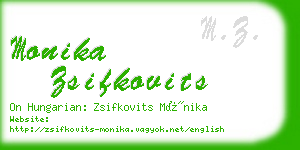 monika zsifkovits business card